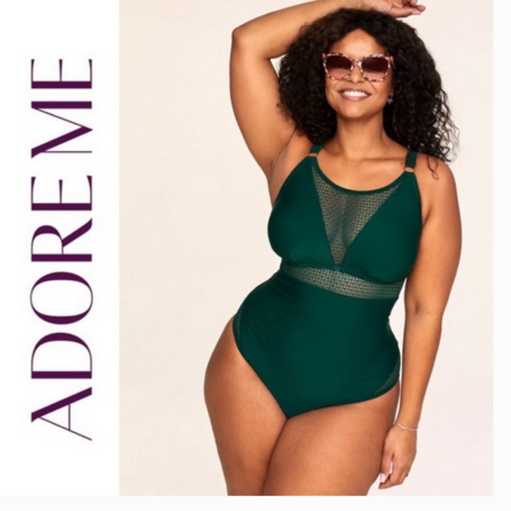NWOT Adore Me Cloralin Contour Plus One Piece Swimsuit Bikini Swimwear Size 3X